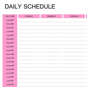 create a daily schedule online times