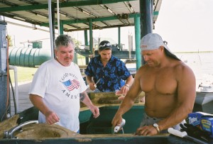 Capt. Clay Cleaning Speckled Trout