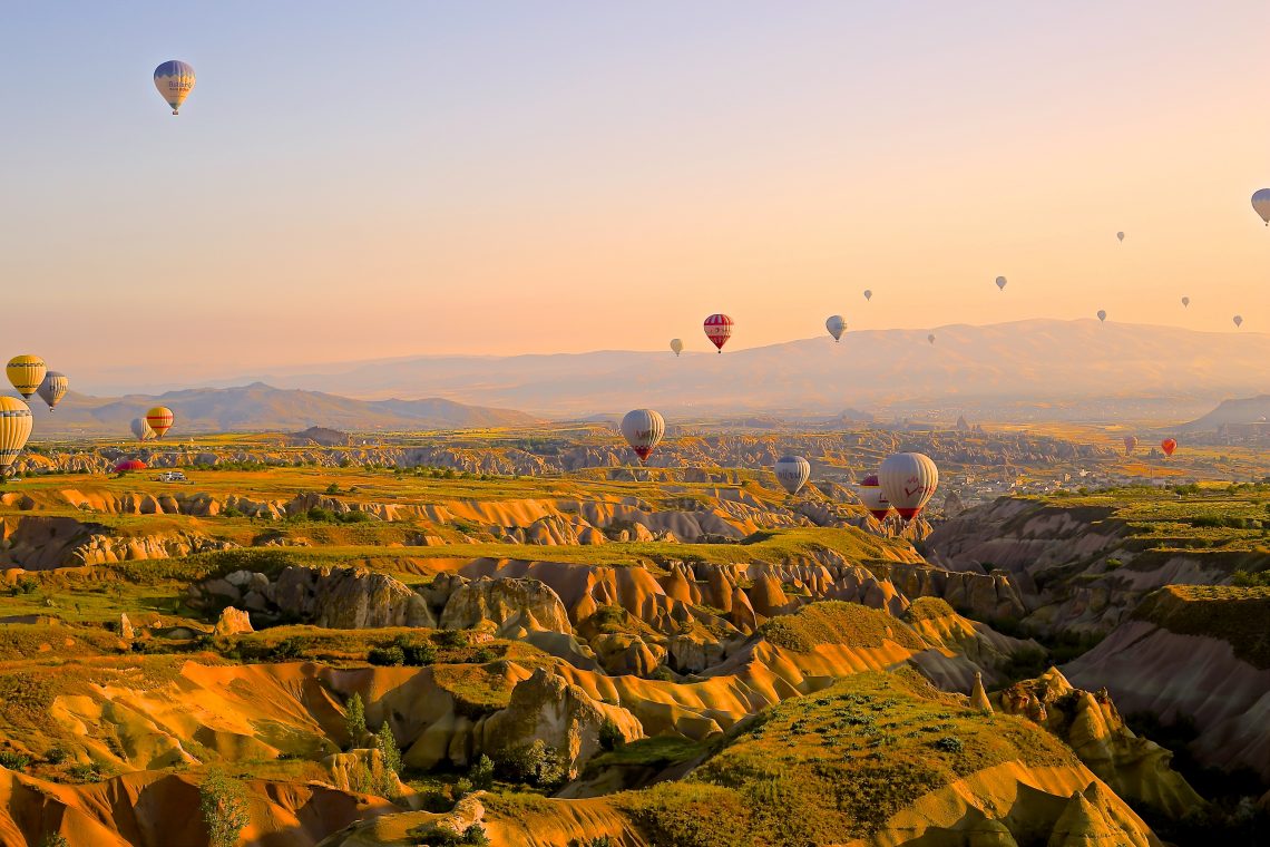 Hot air baloons over western Colorado