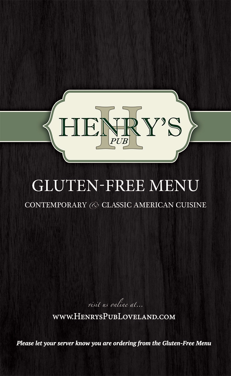 Gluten Free Menu Henry's Pub