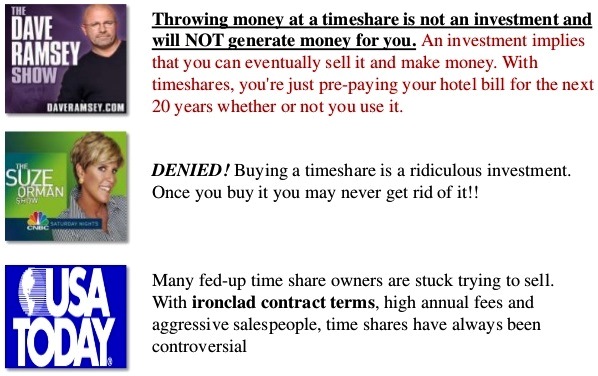 how to get rid of a timeshare